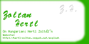 zoltan hertl business card
